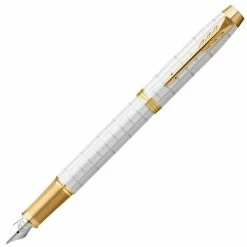 Parker - IM Premium Pearl With Gold Trim M/Nib Fountain Pen