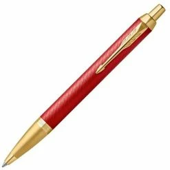 Parker - IM Premium Red With Gold Trim Ballpoint Pen