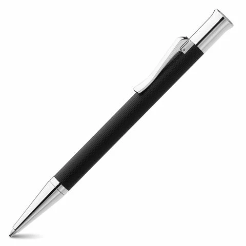 Faber-Castell - Guilloche Black & Rhodium Ballpoint Pen
