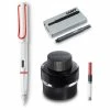 Lamy - Safari White & Red Fountain Pen Gift Set 4pce