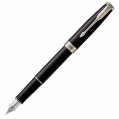 Parker - Sonnet Black Lacquer W/Palladium Fountain Pen Med