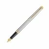 Waterman - Hemisphere Stainless Steel Gold Trim Fountain Pen