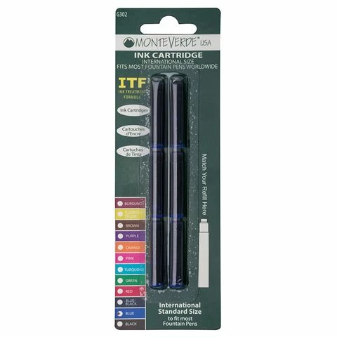 Monteverde - Ink Cartridge Set 6pce Blue