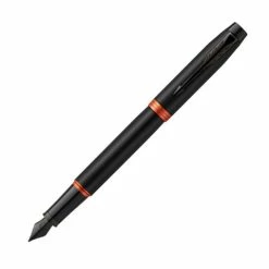 Parker - IM Flame Orange Ring Black Fountain Pen