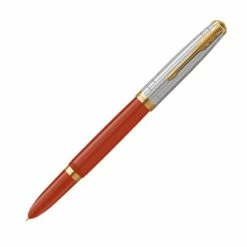 Parker - 51 Premium Fountain Pen W/Gold Trim Rage Red Med