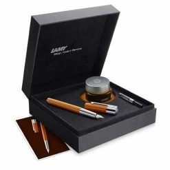 Lamy - Scala Fountain Pen Set Infinite Orange W/Ink Extra Fine Nib 3pce