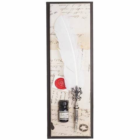 Rubinato - Fleur-de-Lis Quill & Ink White