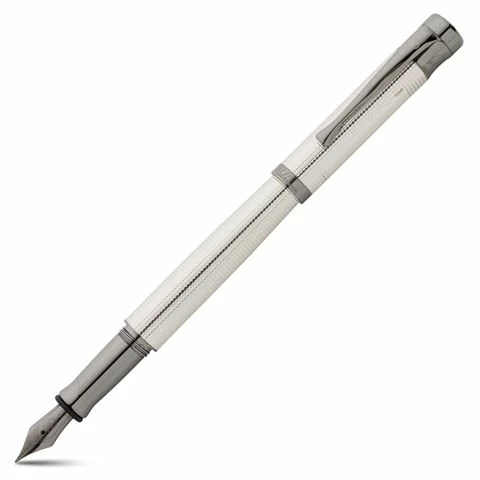 Waldmann - Tango S/Silver Square Pattern Medium Fountain Pen