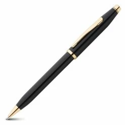 Cross - Century II Ballpoint Pen Lacquer Black & Gold Trim