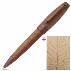 Montegrappa - Heartwood Walnut Ballpoint Pen W/Notebook