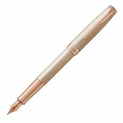 Parker - Sonnet Cisele Sliver Pink Gold Trim Fountain Pen