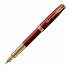 Parker - Sonnet Lacquer Fountain Pen Gold Trim Intense Red