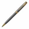 Parker - Sonnet Cisele Silver Gold Trim Ballpoint Pen