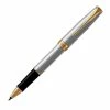 Parker - Sonnet Stainless Steel Rollerball Pen W/Gold Trim