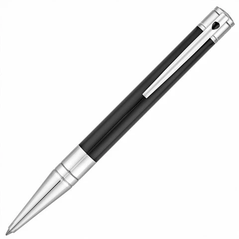 Dupont - D-Initial Black Chrome Trim Ballpoint Pen