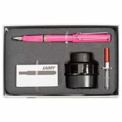 Lamy - Safari Fountain Pen Black Ink Gift Pack Pink