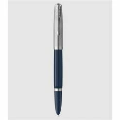 Parker - 51 Midnight Blue Chrome Trim Fountain Pen Med. Nib