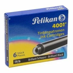 Pelikan - 4001 Ink Cartridge Set 6pce Black