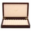 Renzo Romagnoli Renzo - Crocodile Print Leather Box For Twelve Pens Brown