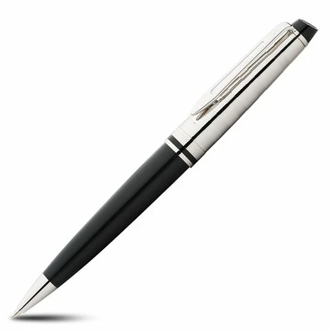 Waterman - Expert Deluxe Black Ballpoint Pen W/ Chrome Trim
